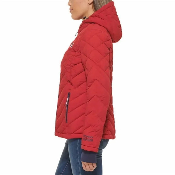 Tommy Hilfiger Ladies' Packable Jacket Red Medium NWT - Picture 5 of 10